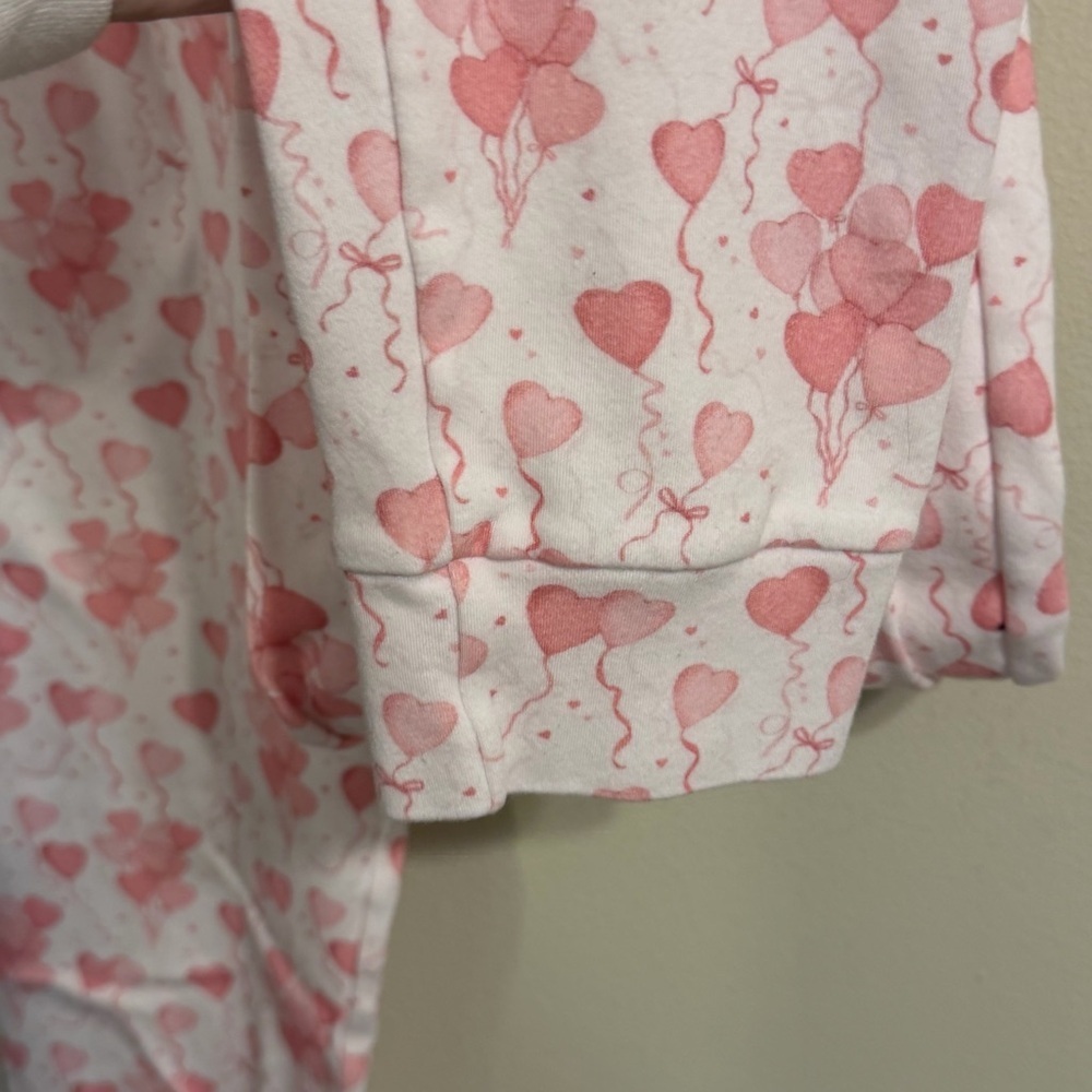 Dondolo Women’s Pink Heart Balloon Pajama Set Size S Valentine Collection Lounge - Picture 7 of 11